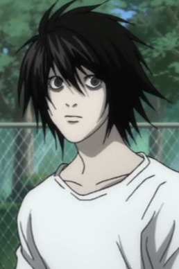 Ryuzaki, anime, black, death, death note, light, manga, ryuga