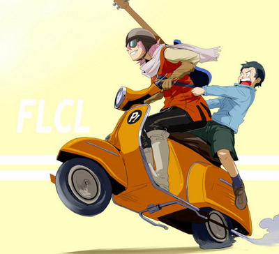 anime boy and scooter 8671064 Vector Art at Vecteezy