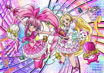 minamino kanade and cure rhythm (precure and 1 more) drawn by