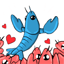 Digital art Drawing, lobster, animals, fictional Character, cartoon png |  PNGWing